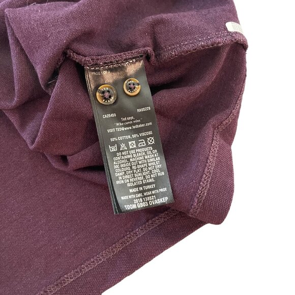 Ted Baker London Men's Pocket Knit Polo SS Shirt Burgundy Size 6 - Picture 4 of 7